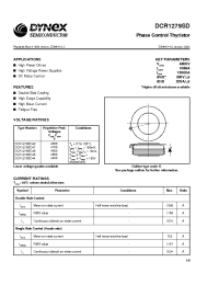 Datasheet DCR1279SD44 manufacturer Dynex