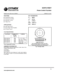 Datasheet DCR1478SY manufacturer Dynex