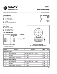 Datasheet DF65434 manufacturer Dynex