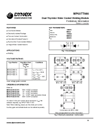 Datasheet MP03TT580-15 manufacturer Dynex