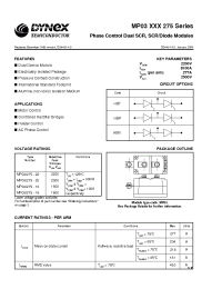Datasheet MP03XXX275-20 manufacturer Dynex