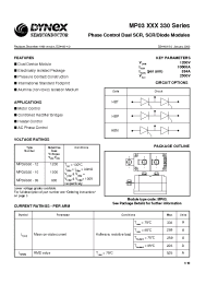 Datasheet MP03XXX330-10 manufacturer Dynex