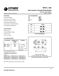 Datasheet MP04HBN490-24 manufacturer Dynex