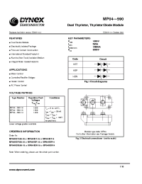 Datasheet MP04HBP-16 manufacturer Dynex
