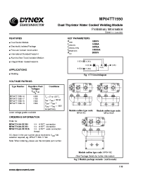 Datasheet MP04TT1550-16-W2 manufacturer Dynex