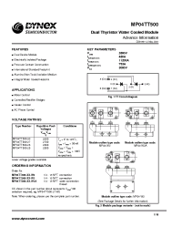 Datasheet MP04TT500-26-W2 manufacturer Dynex