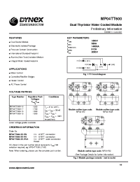 Datasheet MP04TT600-18 manufacturer Dynex