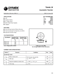 Datasheet TA449xxW manufacturer Dynex
