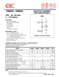 Datasheet 1N5820S manufacturer EIC