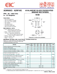 Datasheet A2W005G manufacturer EIC