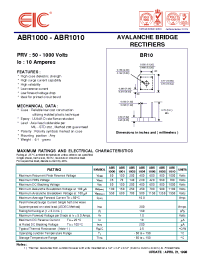 Datasheet ABR1000 manufacturer EIC