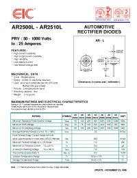 Datasheet AR2500L manufacturer EIC