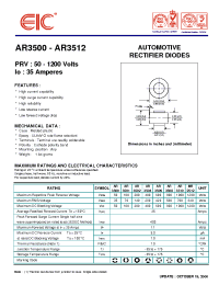 Datasheet AR3502L manufacturer EIC