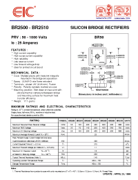 Datasheet BR2506 manufacturer EIC