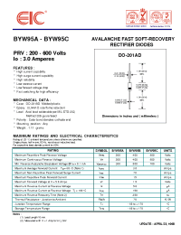 Datasheet BYW96EP manufacturer EIC