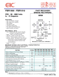 Datasheet FBR1501W manufacturer EIC