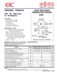 Datasheet FBR3501W manufacturer EIC