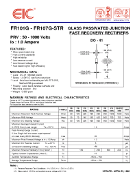 Datasheet FR106G-STR manufacturer EIC