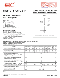 Datasheet FR253G manufacturer EIC