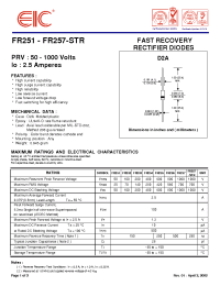 Datasheet FR255 manufacturer EIC