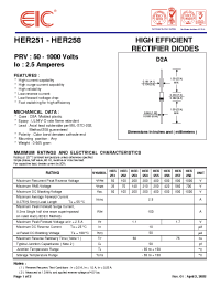 Datasheet HER255 manufacturer EIC
