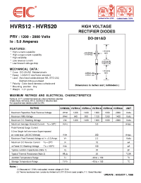 Datasheet HVR518 manufacturer EIC