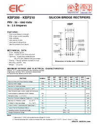 Datasheet KBP202 manufacturer EIC