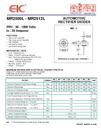 Datasheet MR2500L manufacturer EIC