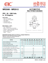 Datasheet MR2504 manufacturer EIC