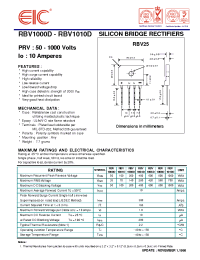 Datasheet RBV1001D manufacturer EIC