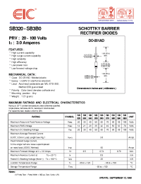 Datasheet SB340 manufacturer EIC