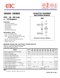 Datasheet SB350S manufacturer EIC