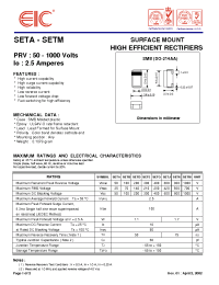 Datasheet SETM manufacturer EIC