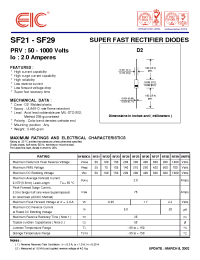 Datasheet SF28 manufacturer EIC