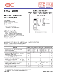 Datasheet SR1J manufacturer EIC