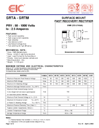 Datasheet SRTJ manufacturer EIC