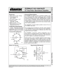 Datasheet 883 manufacturer Elantec