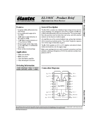 Datasheet EL1501 manufacturer Elantec