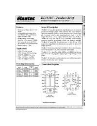 Datasheet EL1511C manufacturer Elantec