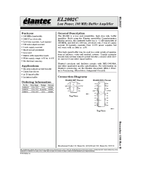Datasheet EL2002C manufacturer Elantec