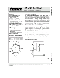 Datasheet EL2005CG manufacturer Elantec