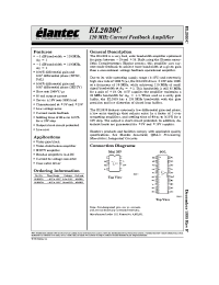 Datasheet EL2030C manufacturer Elantec