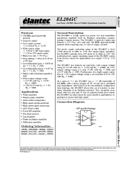 Datasheet EL2045CN manufacturer Elantec