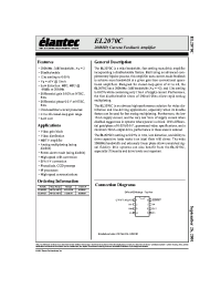 Datasheet EL2070C manufacturer Elantec