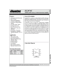 Datasheet EL2074C manufacturer Elantec