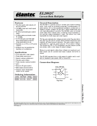 Datasheet EL2082 manufacturer Elantec