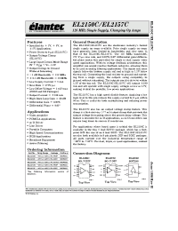 Datasheet EL2150C manufacturer Elantec