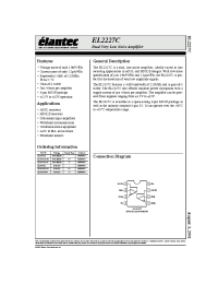 Datasheet EL2227CS manufacturer Elantec