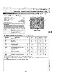 Datasheet EL2243D manufacturer Elantec