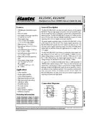 Datasheet EL2245 manufacturer Elantec